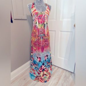 NWOT Stwelve multi color maxi dress size S